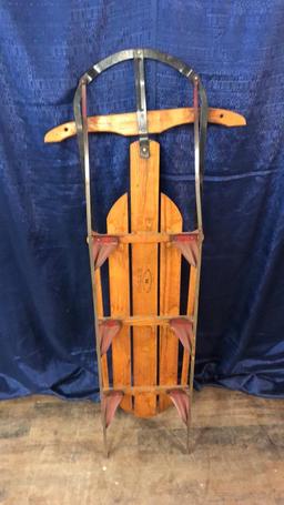 VINTAGE FLEETWING RACER WINTER TOBOGGAN SLED