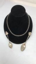 STERLING SILVER ROPE CHAIN & SPOONS