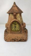 THE LUX CLOCK MFG CO. "VILLAGE MILL" MANTLE CLOCK