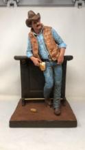 MICHAEL GARMAN INK SIGNED "CUTTING THE DUST"STATUE
