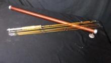 VINTAGE KING BAMBOO FLY ROD WITH METAL TUBE