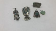 STERLING & TURQUOISE NATIVE AMERICAN JEWELRY 21G T