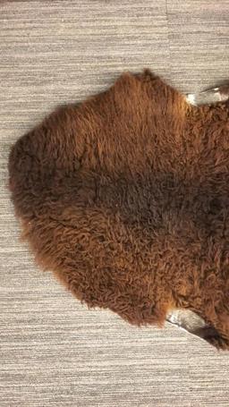 BROWN FUR RUG