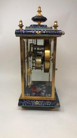 VINTAGE CHINESE CLOISONNE CHUNLEI CLOCK