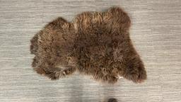 BROWN FUR RUG