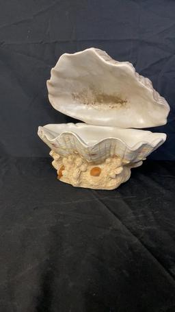 LARGE FAUX-CLAM SHELL DECOR SCULPTURE