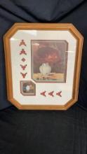 ANASAZI INDIAN CLIFF DWELLING AND POT FRAMED ART