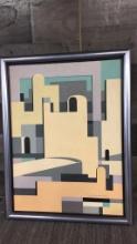 GEOMETRIC MODERN OIL PAINTING BY WALT JACKSON