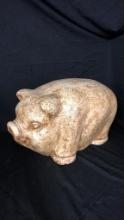 PLASTER PIG GARDEN DECOR