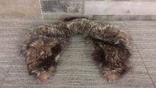 VINTAGE MULTI-COLORED BROWN FUR STOLE COLLAR WRAP