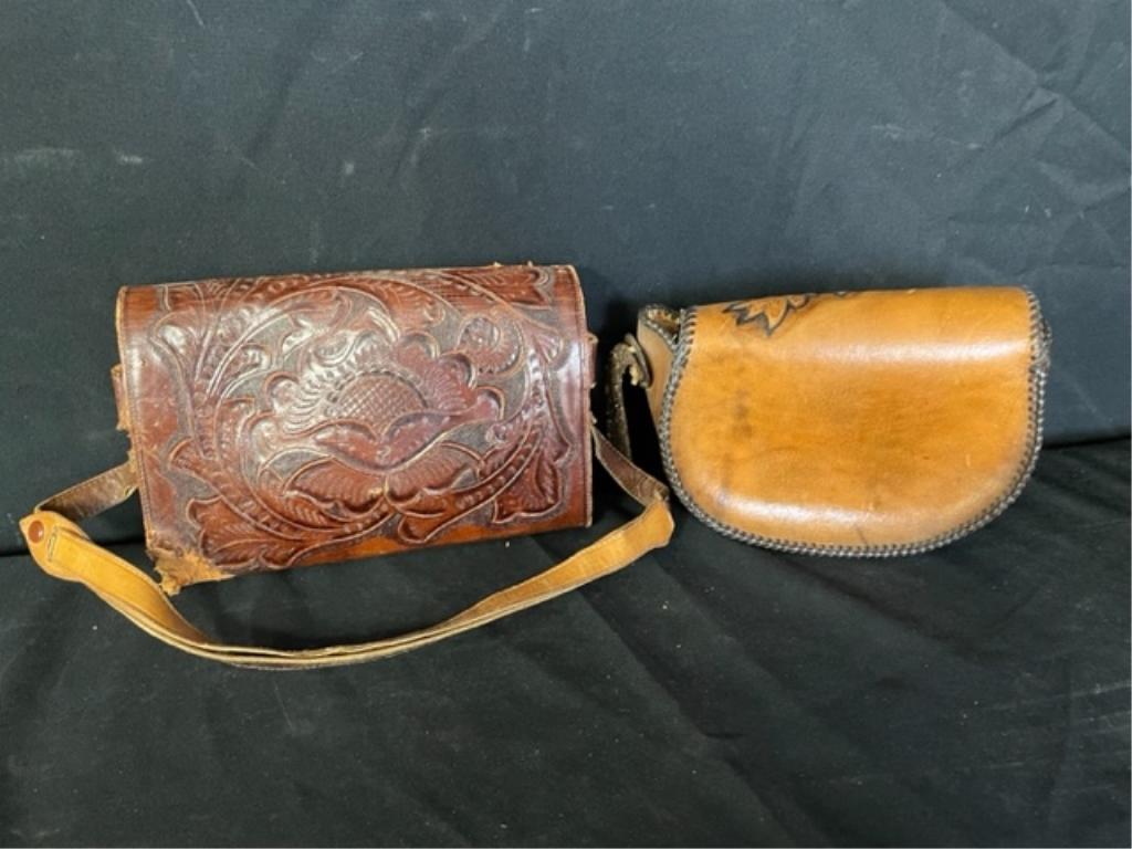 LEATHER HAND-TOOLES SMALL PURSES
