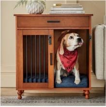 BARN DOOR SINGLE PET KENNEL W. STORAGE