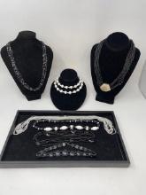 BLACK & WHITE BEAD NECKLACES