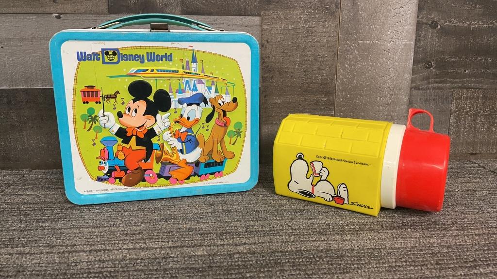 1971 WALT DISNEY WORLD METAL LUNCHBOX & THERMOS