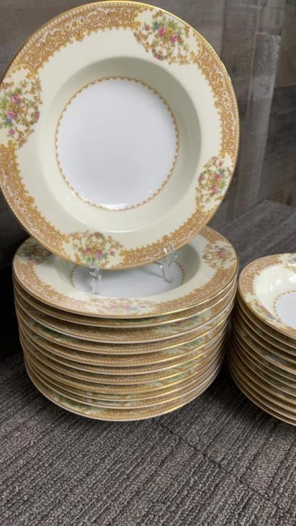 90PC NORITAKE PEONY CREAM CHINA SET