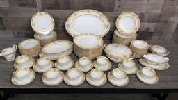 90PC NORITAKE PEONY CREAM CHINA SET