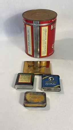 VINTAGE TOBACCO TINS AND HILLS BROS COFFEE CAN