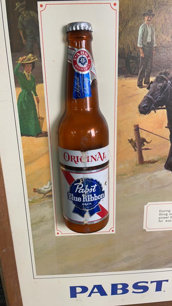 VINTAGE PABST BLUE RIBBON ADVERTISMENT BOARD