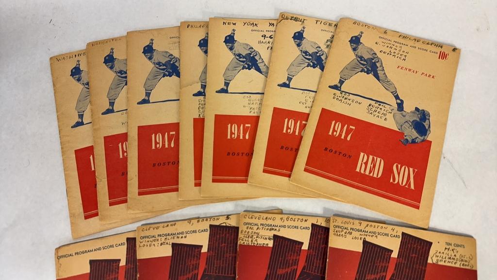 VTG MLB OFFICIAL PROGRAM & SCORE CARDS: RED SOX