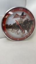 BRADFORD BUDWEISER ILLUMINATED CLOCK