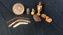 WOOD DECOR: BOOMERANGS, FIGURINES, & MORE