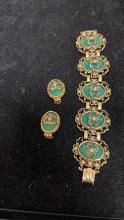 VINTAGE BRACELET & EARRING SET.