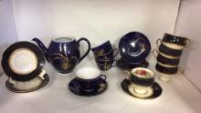 17PC JINGHUA AND ROSINA TEA SETS