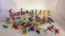 VINTAGE PLASTIC "COWBOYS & INDIANS" & ARMY MEN