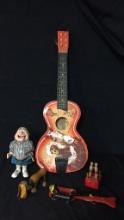 ROY RODGERS GUITAR, POYNTER COIN BANK, & MORE