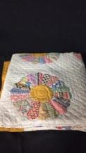 FLOWER DESIGN PATCHWORK QUILT