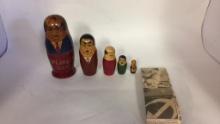 WORLD LEADERS RUSSIAN NESTING DOLL MADE IN USSR