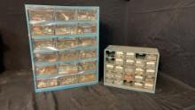 2) PLASTIC HARDWARE ORGANIZERS