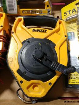 Lot of 4, DeWalt 3:1 Large Chalk Lines, Stanley HD Riveter and DeWalt 5 in 1 Multi Tacker