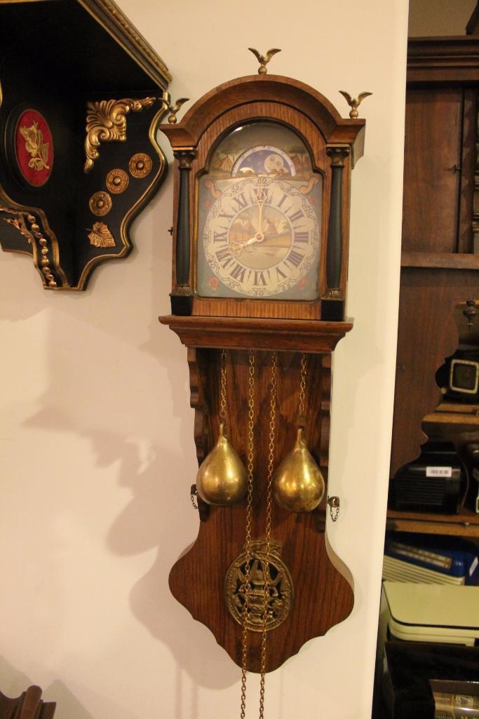 Holland Weight Driven Wall Clock, Very Ornate