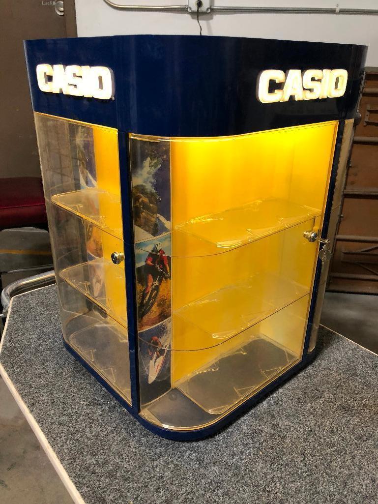 Casio "2 Way" Counter Top of Free Standing Rotating Light Up Display w/Keys