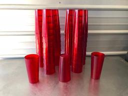 Lot of 51 NSF 24 Ounce Red Plastic Glasses, MN: 6624-1 by G.E.T.