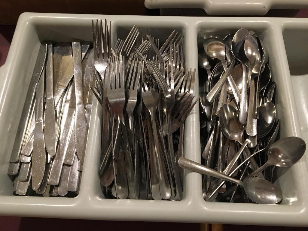 340 Pieces of Silverware, 100+ Forks, 100+ Knives, 95 Spoons, 21 Steak Knives, 24 Soup Spoons