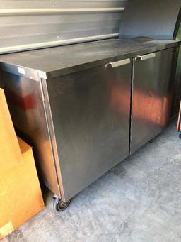 McCall Compact Stainless Steel Two Door Under Counter Freezer, MN: MCCF48, 115v, Very Clean