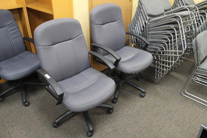 Lot of 2 Blue Rolling Office Chairs