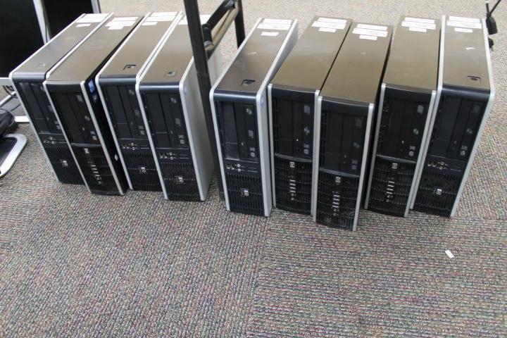 Lot of 36+/- HP Keyboards, 10 +/- HP Mice and 9 HP CPU Computers, No Hard Drives