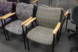 Lot of 6+2 Kimball International Lobby Chairs (2 different patterns)