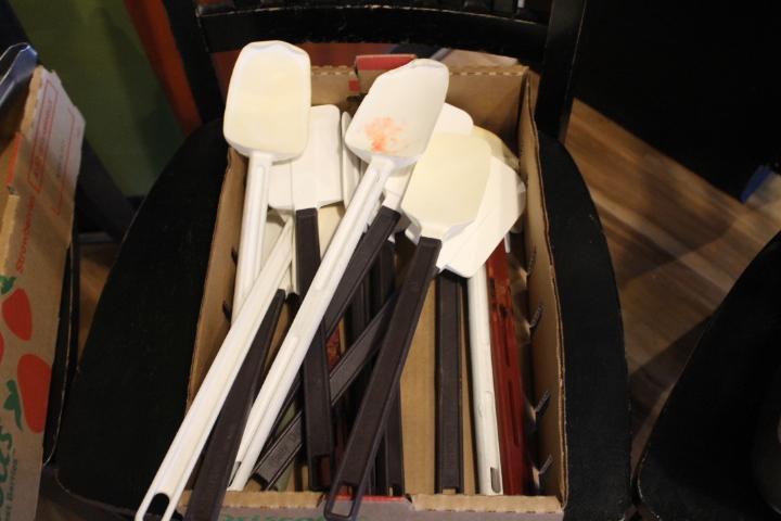 Lot of 13 Rubber Spatulas, Various Sizes