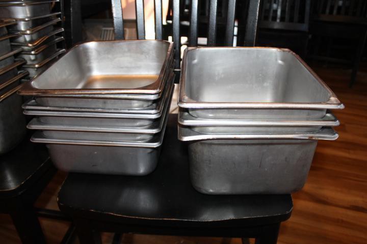 Lot of 9 1/2 Size Steam Table Pans, NSF