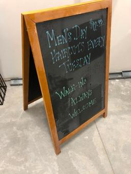 Sandwich Board Style Chalk Board, 27" x 44"