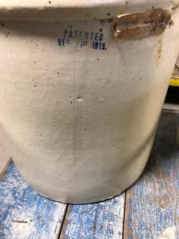 20 Gallon Red Wing Stoneware Crock, Large Wing, c. 1915 Some Damage to Handle