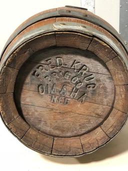 Fred Krug Br G Co OMAHA, NEB Beer Keg w/ Bug Spigot