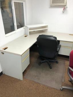 Two Office Desks, Three Chairs