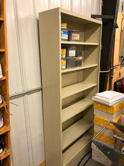 Lot of 8 Tall Metal Book Shelves