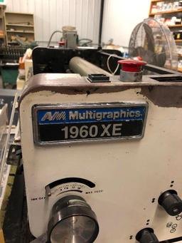 AM Multigraphics 1960XE Multilith Offset Printing Press, Working