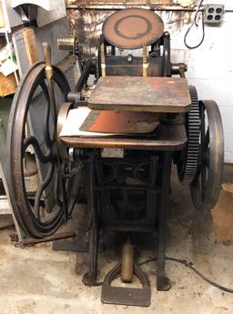 Chandler & Price Jobbing Press c. 1885 - Buyer Responsible for Removal